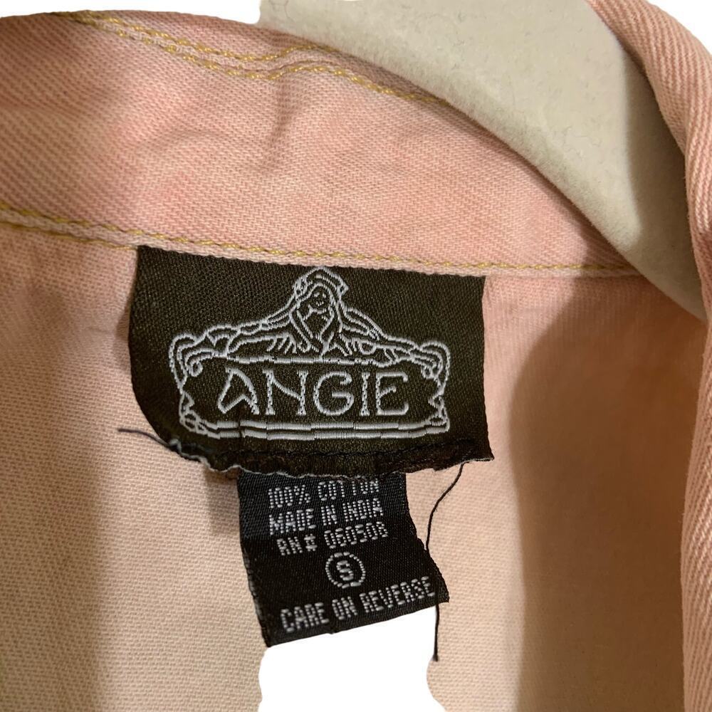 Angie Women’s Jean Dress Size Small Boho Knee Length Button Down - Picture 3 of 3